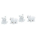 Figurines déco "ours polaires", 4 pièces
