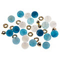 Perles en pierre naturelle, bleu, 8 mm Ø, 35 pièces
