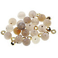 Perles en pierre naturelle, beige, 8 mm Ø, 35 pièces