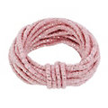 Cordelette en laine feutrée, avec fil lurex et cœur en fil métallique, rose-argenté, 5 mm Ø, 5 m