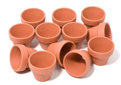 Pots en terre cuite, 5 cm de haut, 5,5 cm Ø, 12 pièces