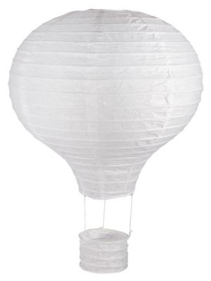 Papierlampion Heissluftballon, weiss, 30 cm Ø online kaufen