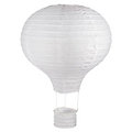Lampion en papier "montgolfière", blanc, 30 cm Ø