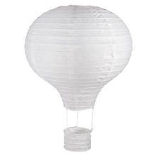 Lampion en papier 'montgolfière', blanc, 30 cm Ø