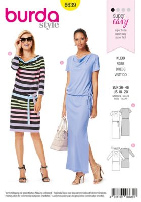 burda Patron 6639 "robe à col bénitier"