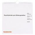 buttinette Bastel-Dauerkalender, weiß, 23 x 24 cm
