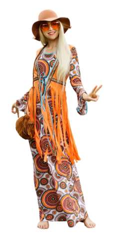 Hippie Kostum Vintage Fur Damen Online Kaufen Buttinette Karneval Shop