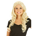 Perruque à cheveux longs, blond, 62 cm