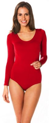 Body Adulte Manches Longues Rouge - Déguisement adulte Vêtements