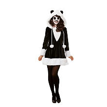 buttinette Robe 'panda', noir/blanc