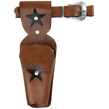 Ceinture de cowboy 'étoile', marron/noir