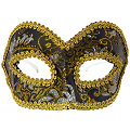 Venezianische Maske, schwarz/gold/silber