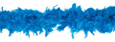 Boa de plumes bleues