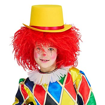 Perruque de clown pour enfants, rouge
