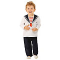 Matrose-Kostüm für Kinder, marine/weiß