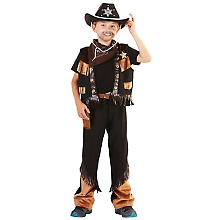 Cowboy-Kostüm für Kinder, braun/schwarz