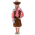 Cowgirl-Kostüm für Kinder, braun/rot/weiss