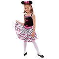 Mäuschen-Kostüm für Kinder, pink/schwarz/weiss
