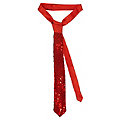 Cravate à paillettes, rouge