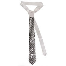 Krawatte 'Pailletten', silber