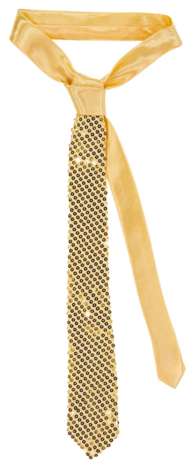 Cravate à paillettes, doré  acheter en ligne sur déguisement buttinette