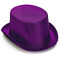 Chapeau haut-de-forme métallisé, violet