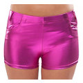 Hotpants aus Stretchlack, pink