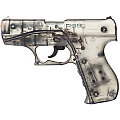 Pistolet à pétards "agent secret", transparent, 18 cm