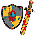 Kit d&apos;accessoires "chevalier", jaune/rouge