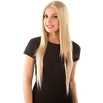 Perruque à cheveux longs 'simple', blond, résistante à la chaleur