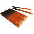 Extensions de cheveux, orange/marron foncé