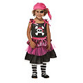 Piratin-Kostüm für Kinder, pink/schwarz