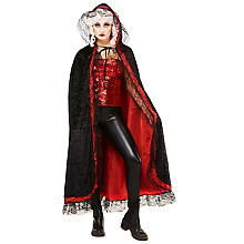 Vampir-Umhang 130 cm, schwarz/rot