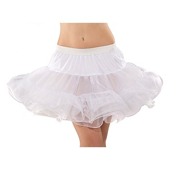 Jupon sous-robe en tulle pour adultes, blanc, 5 épaisseurs