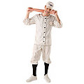 Costume "joueur de baseball" pour hommes, beige/noir
