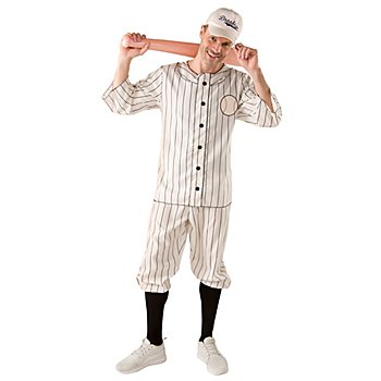 Baseball Kostüm für Herren, beige/schwarz