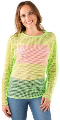 Déguisement années 80 femme fluo (tee - shirt, leggings, guêtres, bandeau,  bracelets)