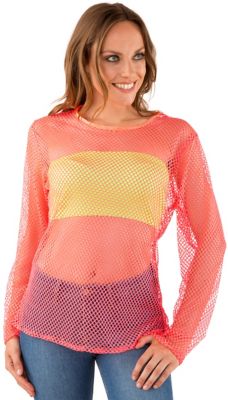 Déguisement années 80 femme fluo (tee - shirt, leggings, guêtres, bandeau,  bracelets)