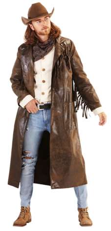manteau long western homme
