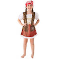 Piratin Kostüm für Kinder, braun/rot