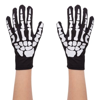 GANTS NOIRS SQUELETTE ENFANT