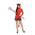 Costume de diablesse "Devil", rouge/noir