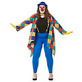 Veste de clown pour femmes, multicolore