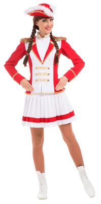 Déguisement de majorette au style "major", rouge