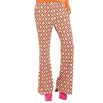 Pantalon rétro 'années 70' pour femmes, multicolore