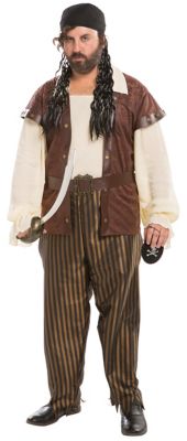 Costume de pirate "Francis Drake" pour hommes, marron/crème