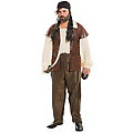 Costume de pirate "Francis Drake" pour hommes, marron/crème