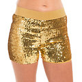 Pailletten-Hotpants, gold