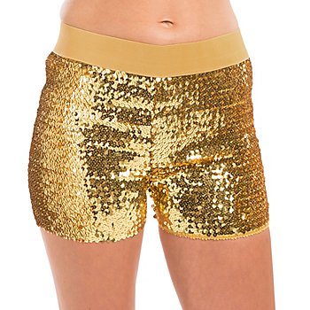Pailletten-Hotpants, gold