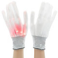 Handschuhe "LED", weiß/rot